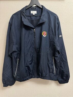 Cutter & Buck Navy Windbreaker with Crest Patch